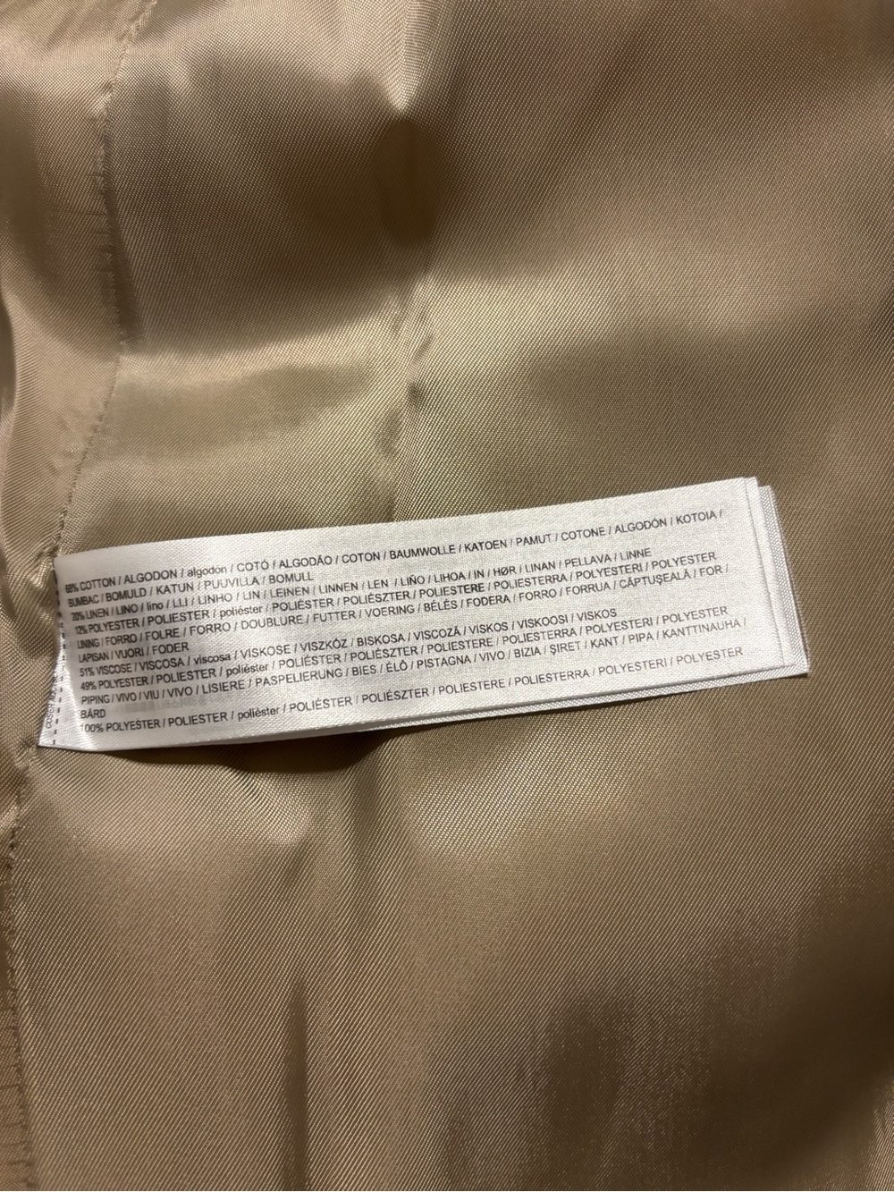 Mango Women's Cream Button-Front Structured Blazer Jacket Sz/L NWT. - Picture 11 of 13